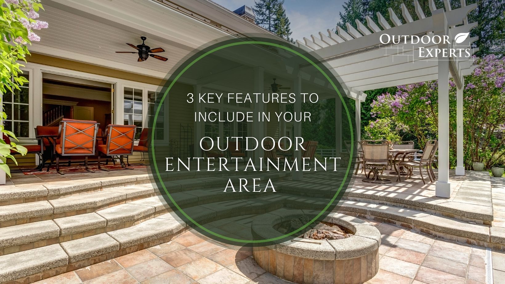 Backyard entertainment area